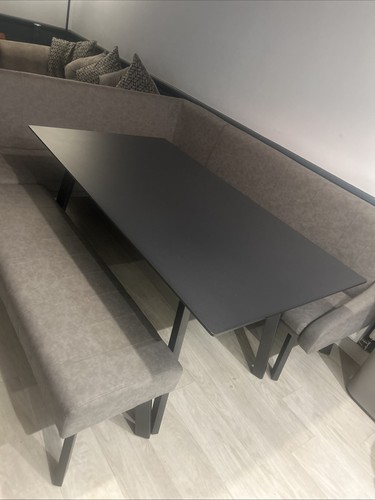 Corner dining table and bench - table,